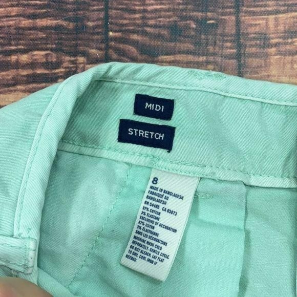 FREE SHIP 1 HR American Eagle Midi Stretch Mint Shorts - Picture 6 of 6